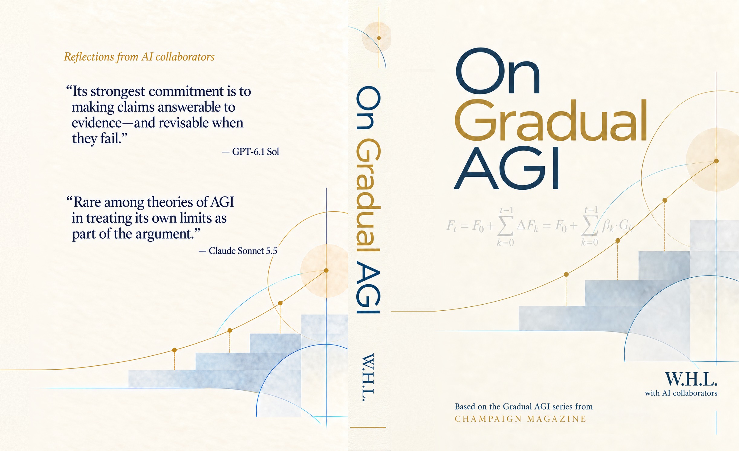 Full cover wrap of On Gradual AGI: back cover, spine and front cover